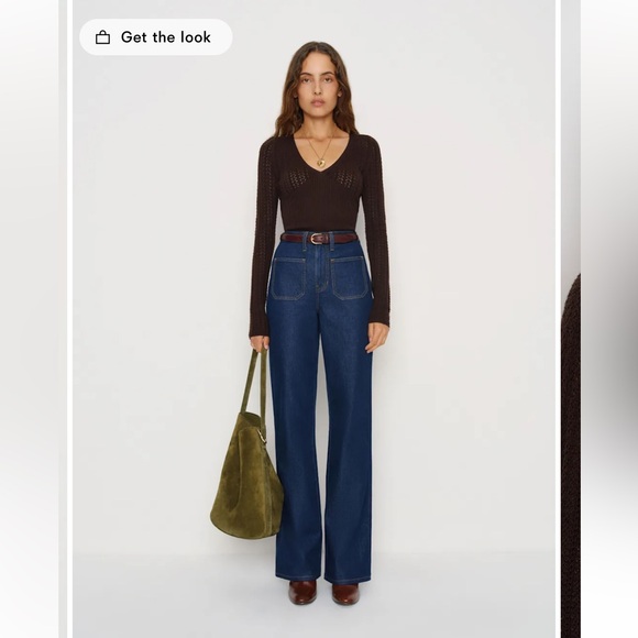 Reformation Brown V-Neck Sweater - 100% wool - Picture 2 of 7